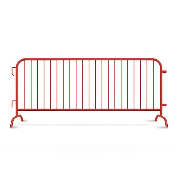 Angry Bull Barricades Steel Barricade, Hot-Dipped Galvanized Steel, 44 in. Height, 8.5 ft. Length, Red AC-HDX85-BR-RD - main